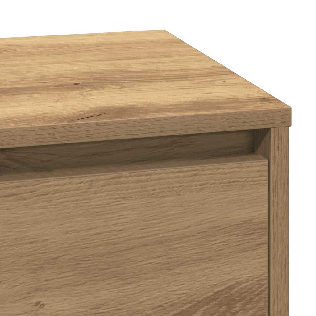 vidaXL Bedside Cabinet Artisan Oak 71 x 34.5 x 75 cm Engineered wood