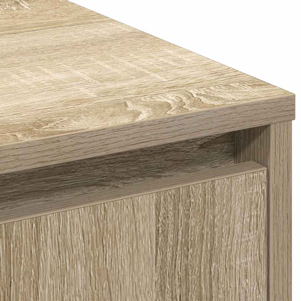 vidaXL LED Sideboard Sonoma Oak 71 x 34.5 x 75 cm Engineered Wood