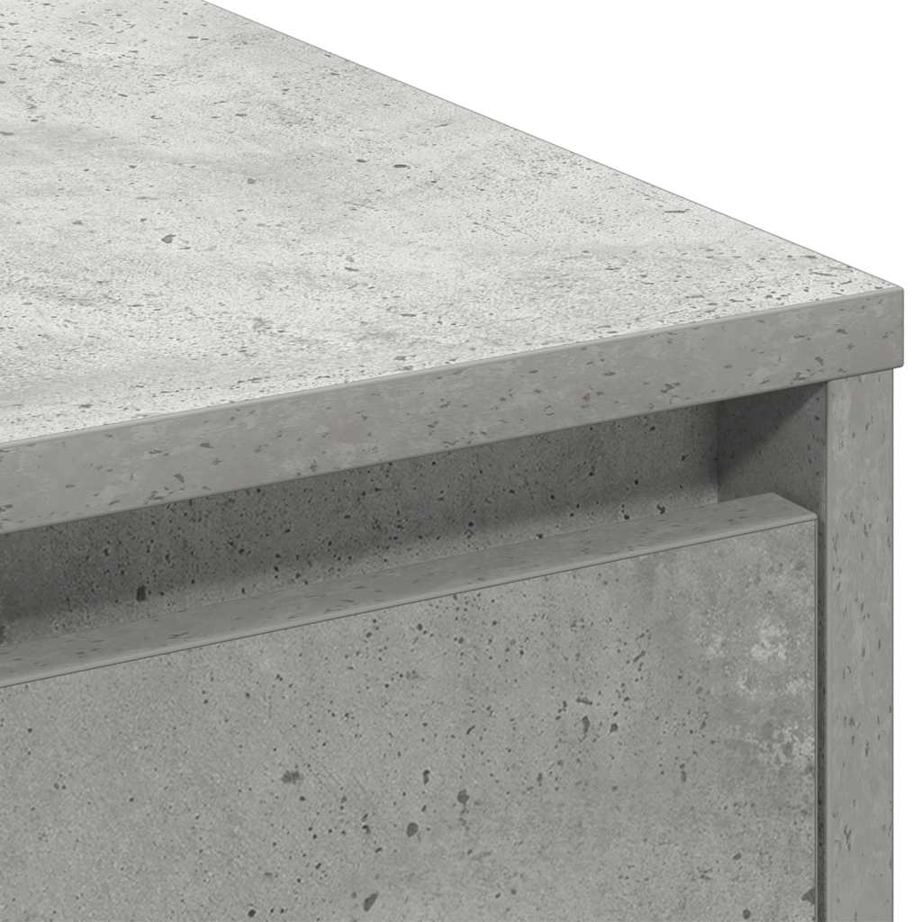 vidaXL LED Sideboard Concrete Grey 71 x 34.5 x 75 cm Engineered Wood