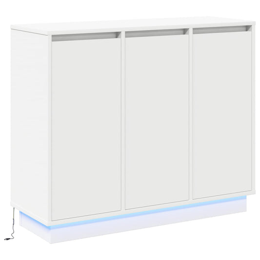 vidaXL LED Sideboard White 90 x 32 x 75 cm Engineered Wood