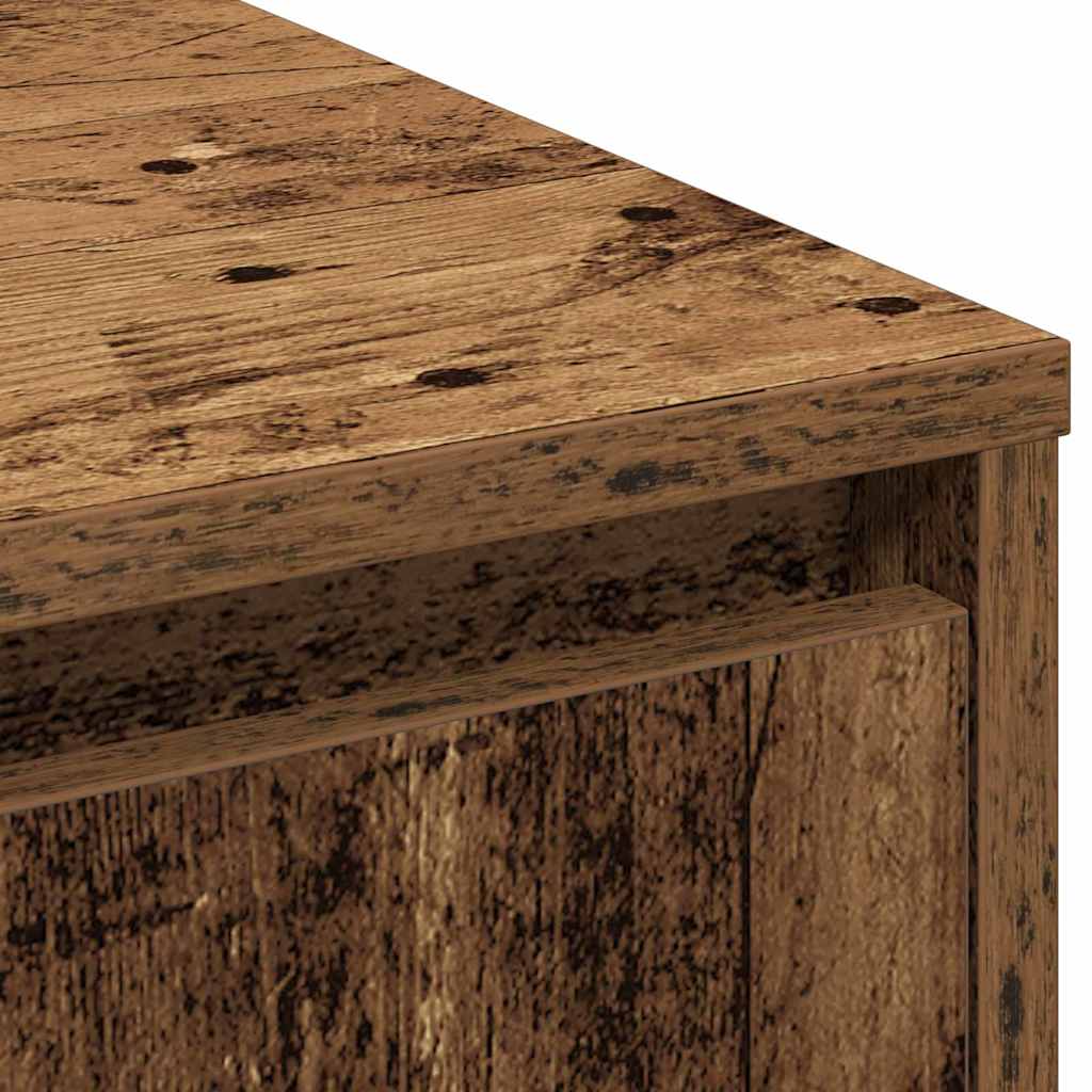 vidaXL LED Sideboard Old Wood 90 x 32 x 75 cm Engineered Wood