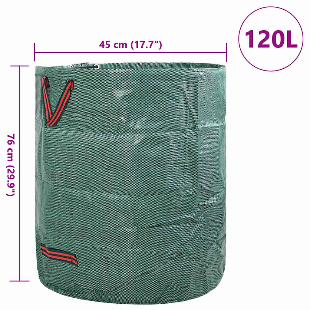 vidaXL Garden Waste Bags 12 pcs Green 45 x 45 x 76 cm Polypropylene