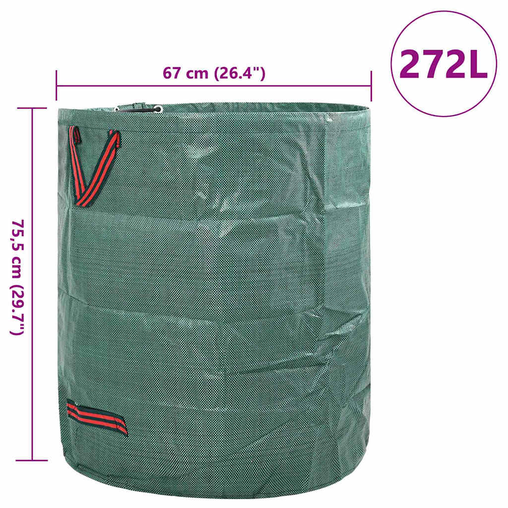vidaXL Garden Waste Bags 12 pcs Green 67 x 67 x 75.5 cm Polypropylene