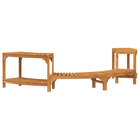 vidaXL Hot Tub Surround Half-Round Solid Acacia Wood Brown