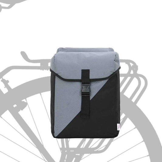 vidaXL Bicycle Bag Black and Grey 15.5 x 31.5 x 40 cm Polyester