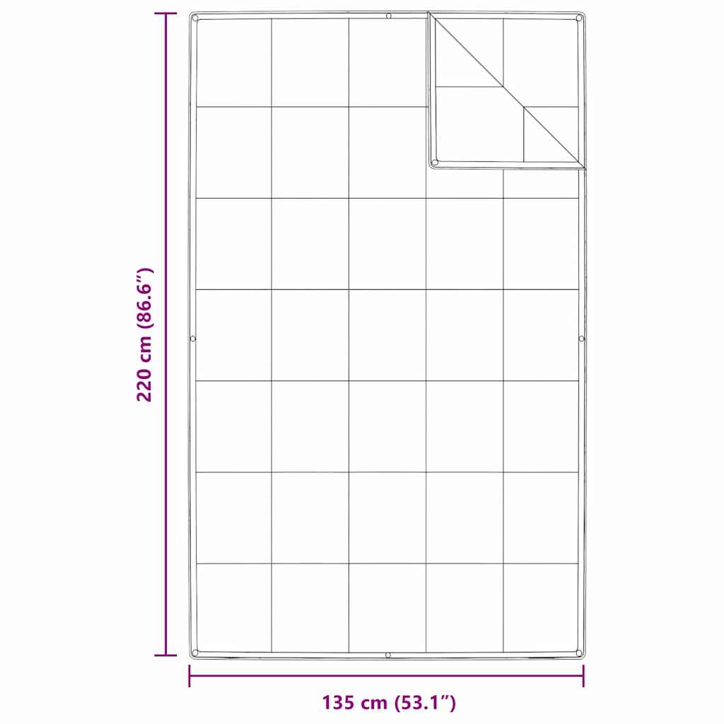 vidaXL 2-in-1 Duvet White 135 x 220 cm Down