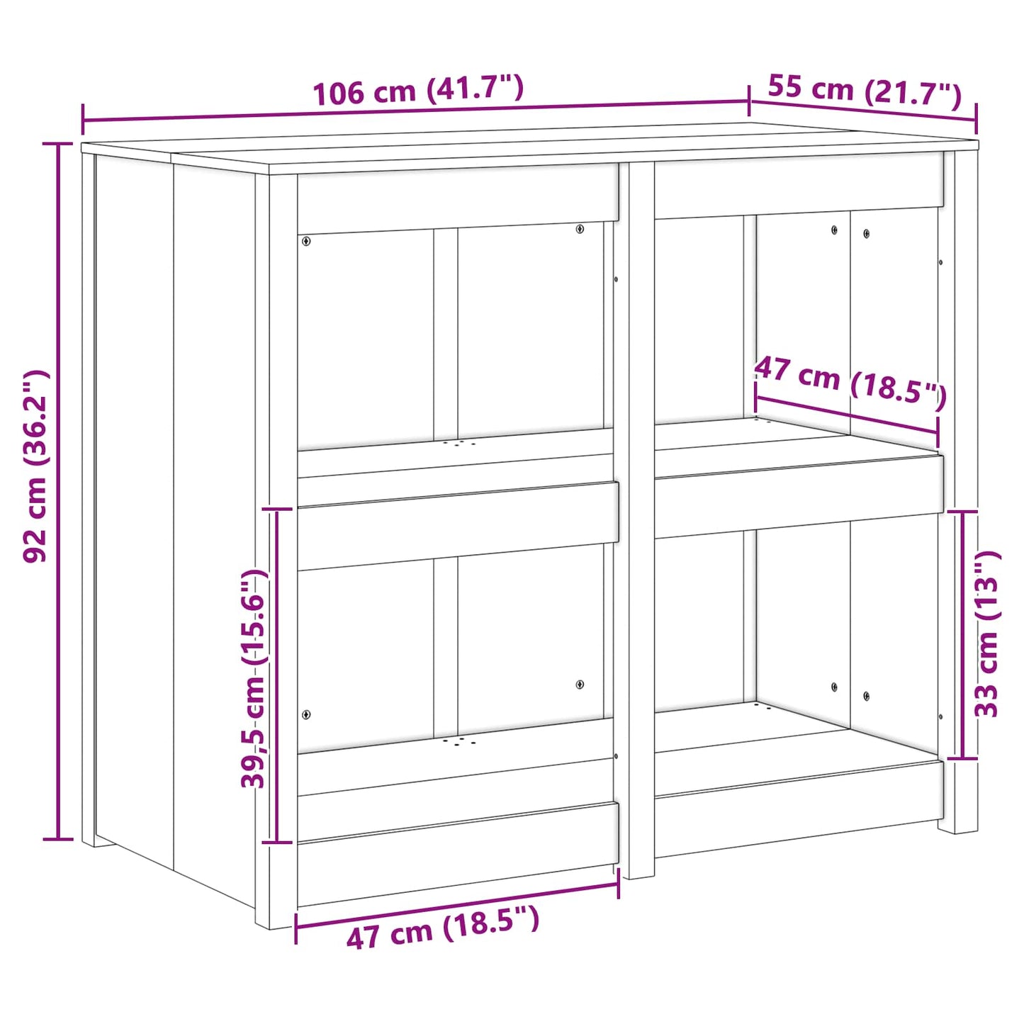 vidaXL Kitchen Cabinet with Shelf MEPPEL Brown Oak 106 x 55 x 92 cm