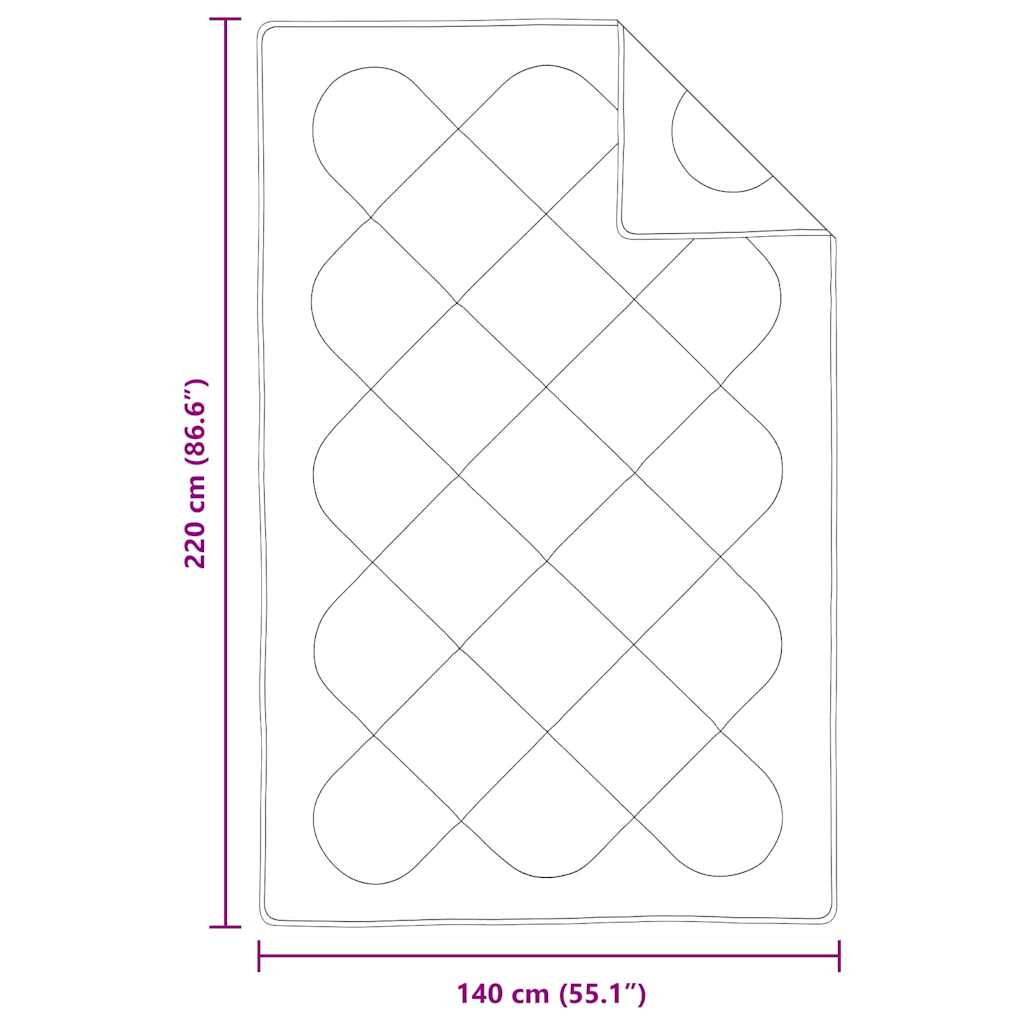vidaXL Quilts & Duvets White 140 x 220 cm Microfiber