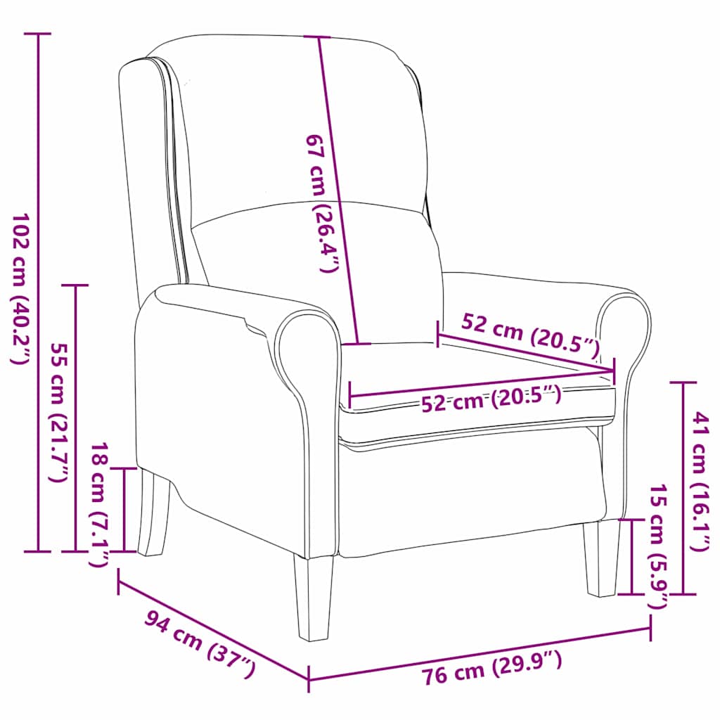 vidaXL Armchair Cream Soft Sherpa Fabric