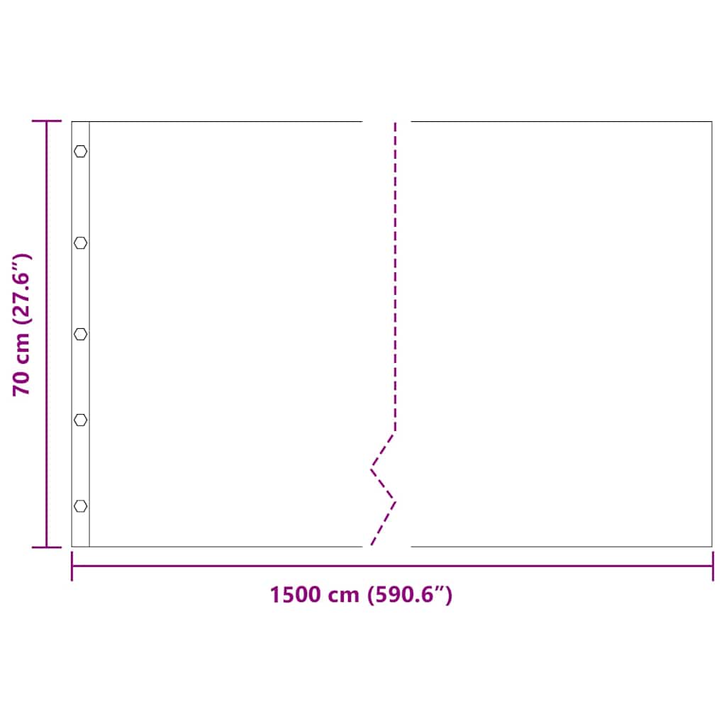 vidaXL Root Barrier with Metal Strip 0.7 x 15 m Polyethylene Black