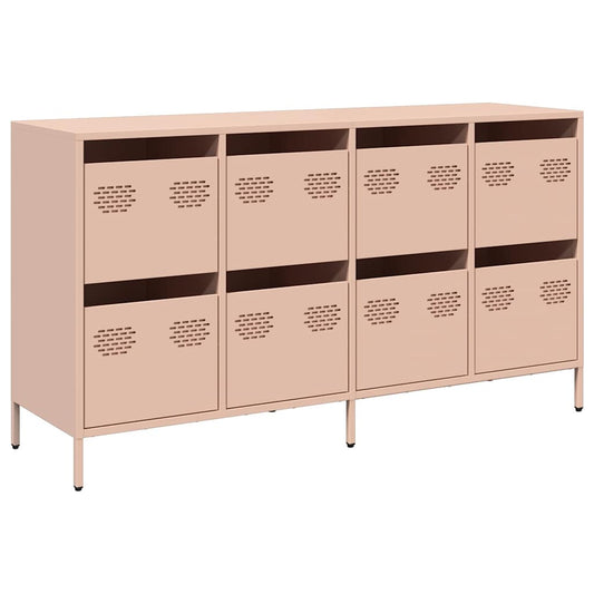 vidaXL Sideboard Pink 135x39x73,5 cm Cold-rolled Steel