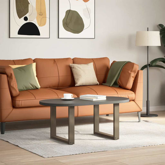 vidaXL Coffee Table Legs U-Shaped 2 pcs Natural Steel 50x(42-43) cm