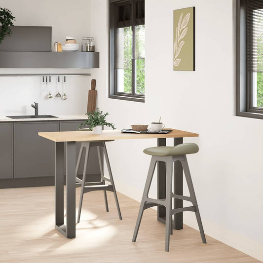 vidaXL Bar Table Legs U-Shaped 2 pcs Anthracite 40x(90-91) cm Steel