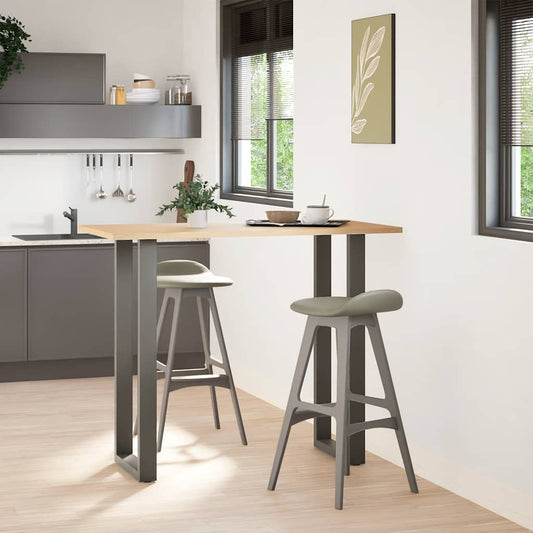 vidaXL Bar Table Legs U-Shaped 2 pcs Anthracite 50x(110-111) cm Steel