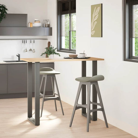 vidaXL Bar Table Legs U-Shaped 2 pcs Anthracite 60x(110-111) cm Steel