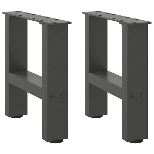 vidaXL Coffee Table Legs Anthracite 2 pcs 40x(30-31) cm Steel