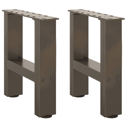 vidaXL Coffee Table Legs Natural Steel 2 pcs 40x(30-31) cm Steel