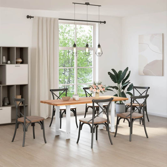 vidaXL Dining Table Legs White 2 pcs 50x(72-73) cm Steel