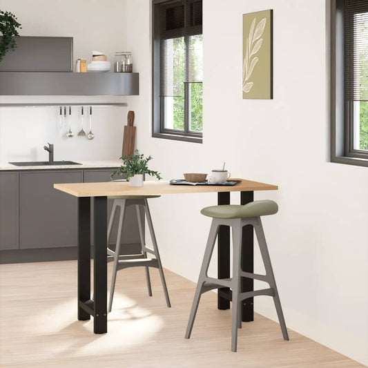 vidaXL Bar Table Legs Black 2 pcs 40x(90-91) cm Steel