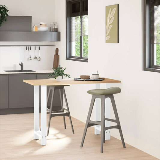 vidaXL Bar Table Legs White 2 pcs 40x(90-91) cm Steel