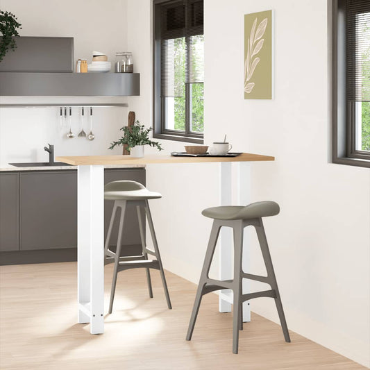 vidaXL Bar Table Legs White 2 pcs 40x(110-111) cm Steel