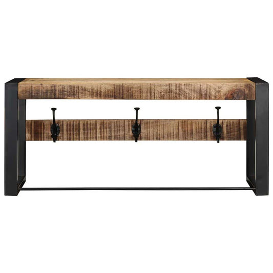 vidaXL Coat Rack 80x35x35 cm Solid Rough Wood Mango