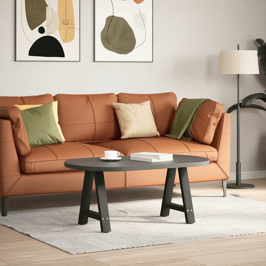 vidaXL Coffee Table Legs A-Shaped 2 pcs Black 38x(42-43) cm Steel