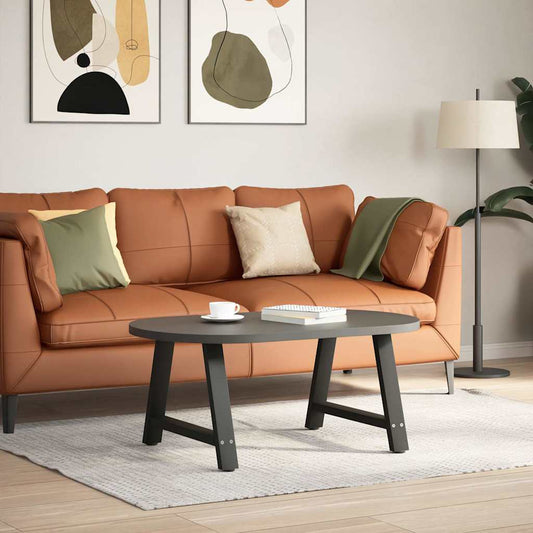 vidaXL Coffee Table Legs A-Shaped 2 pcs Black 60x(42-43) cm Steel