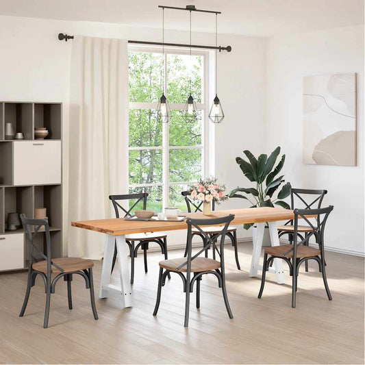 vidaXL Dining Table Legs A-Shaped 2 pcs White 50x(72-73) cm Steel