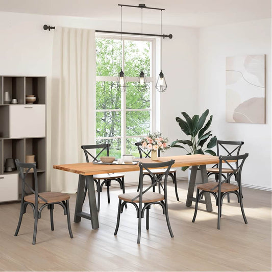 vidaXL Dining Table Legs A-Shaped 2 pcs Anthracite 50x(72-73) cm Steel