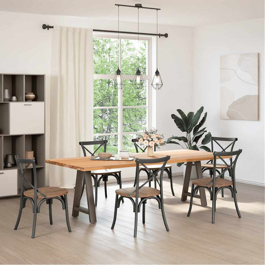 vidaXL Dining Table Legs A-Shaped 2 pcs 50x(72-73) cm Steel