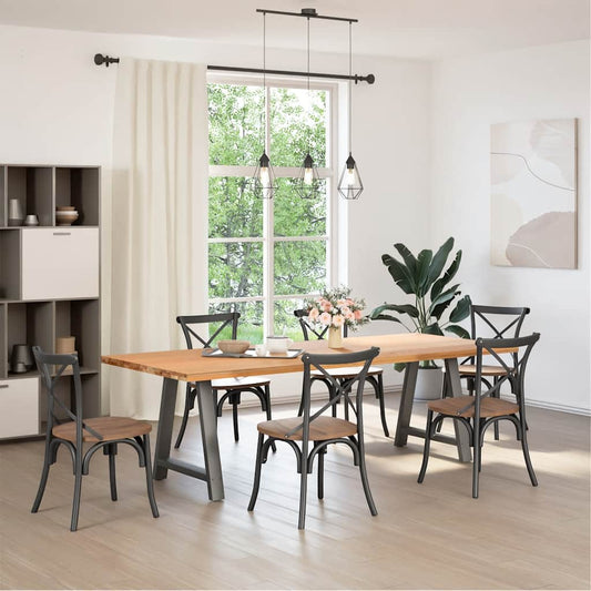 vidaXL Dining Table Legs A-Shaped 2 pcs Anthracite 70x(72-73) cm Steel