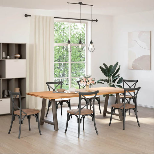 vidaXL Dining Table Legs A-Shaped 2 pcs 70x(72-73) cm Steel