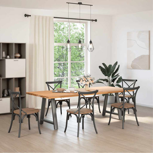 vidaXL Dining Table Legs A-Shaped 2 pcs Anthracite 80x(72-73) cm Steel