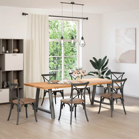 vidaXL Dining Table Legs A-Shaped 2 pcs Anthracite 100x(72-73) cm Steel