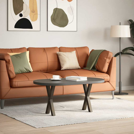 vidaXL Coffee Table Legs X-Shaped 2 pcs Natural Steel 38x(42-43) cm Steel