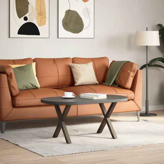 vidaXL Coffee Table Legs X-Shaped 2 pcs Natural Steel 50x(42-43) cm Steel