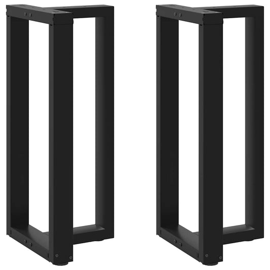 vidaXL Bar Table Legs T-Shaped 2 pcs Black 40x35x(90-91) cm Steel