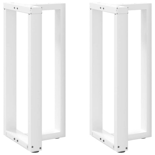 vidaXL Bar Table Legs T-Shaped 2 pcs White 40x35x(90-91) cm Steel