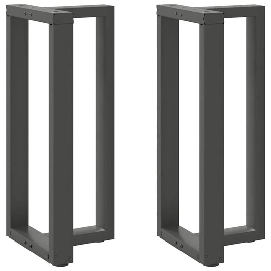 vidaXL Bar Table Legs T-Shaped 2 pcs Anthracite 40x35x(90-91) cm Steel