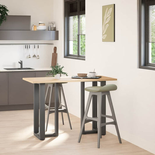 vidaXL Bar Table Legs T-Shaped 2 pcs Anthracite 50x35x(90-91) cm Steel
