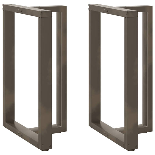 vidaXL Bar Table Legs T-Shaped 2 pcs Natural Steel 60x35x(90-91) cm Steel