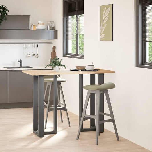 vidaXL Bar Table Legs T-Shaped 2 pcs Anthracite 40x35x(100-101) cm Steel
