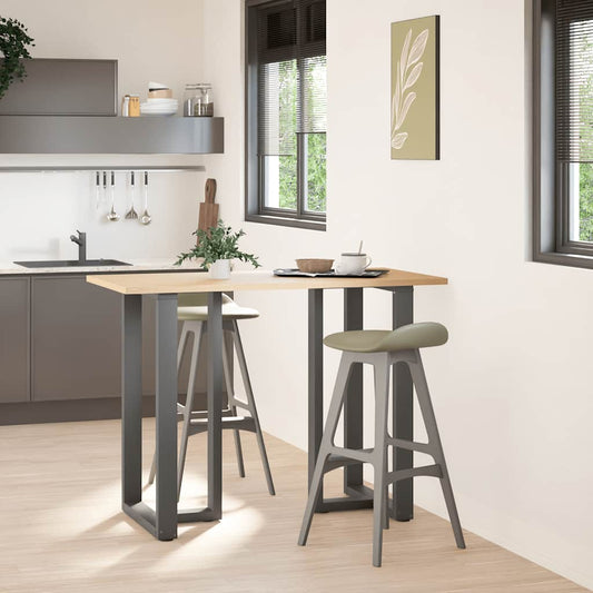 vidaXL Bar Table Legs T-Shaped 2 pcs Anthracite 60x35x(100-101) cm