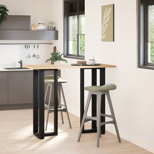 vidaXL Bar Table Legs T-Shaped 2 pcs Black 40x35x(110-111) cm Steel