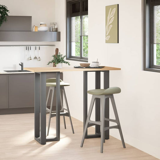 vidaXL Bar Table Legs T-Shaped 2 pcs Anthracite 50x35x(110-111) cm
