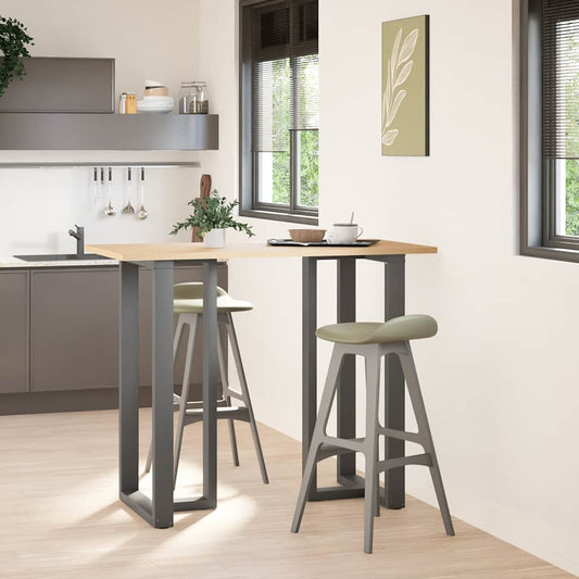 vidaXL Bar Table Legs T-Shaped 2 pcs Anthracite 60x35x(110-111) cm