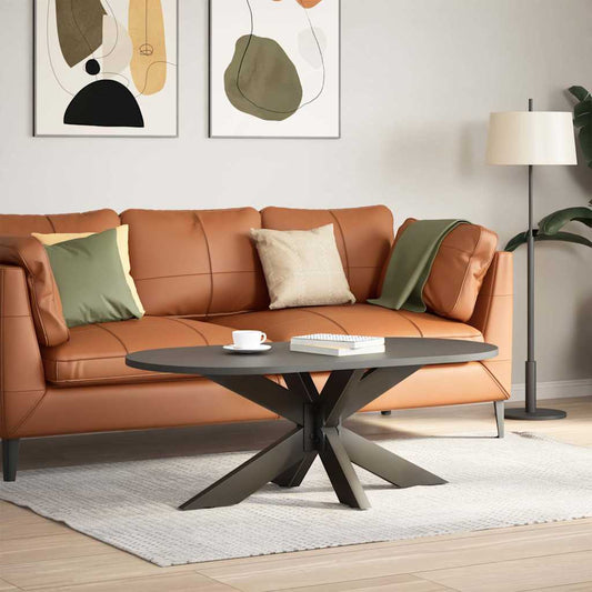 vidaXL Coffee Table Leg Spider Shape Black 98x58x(42-43) cm Steel