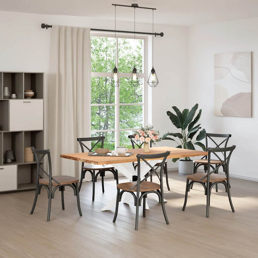 vidaXL Dining Table Leg Spider Shape White 120x68x(72-73) cm Steel