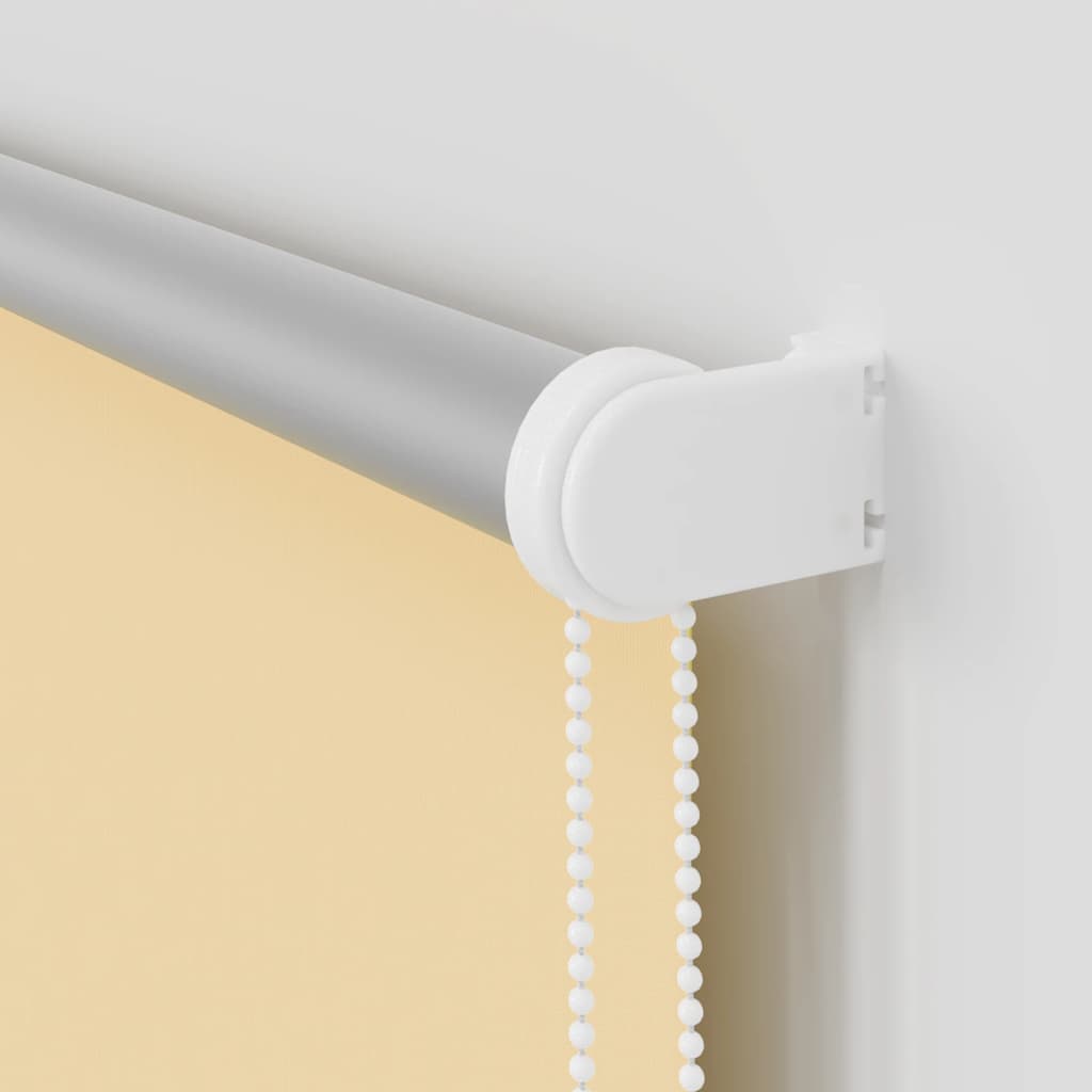 vidaXL Roller Blind Blackout Beige 130x175 cm Fabric Width 126.6 cm Polyester